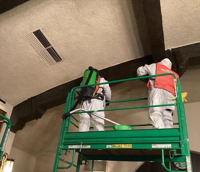 SERVPRO employees work on staging.