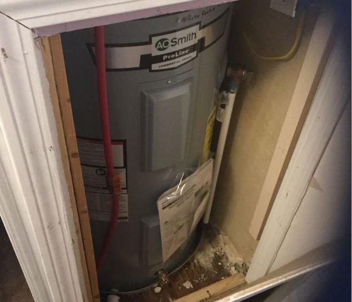 Water heater in small utility closet